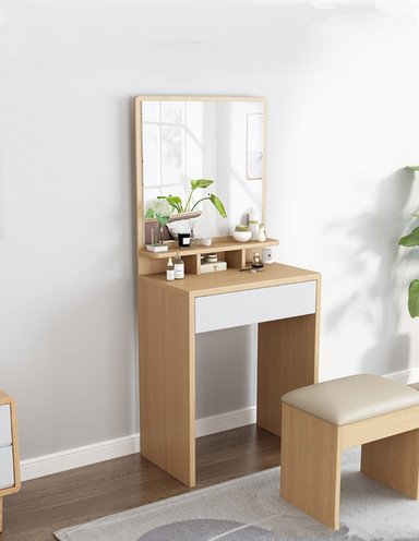 TOCADOR ALIMUEBLESJYL ROBLE 1 CAJÓN MILA Y ESPEJO 147 CM