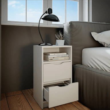 COMBO MESA NOCHE ALIMUEBLESJYL NOVAL 67CM BLANCO - 2