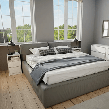 COMBO MESA NOCHE ALIMUEBLESJYL NOVAL 67CM BLANCO - 3
