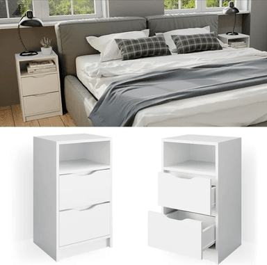 COMBO MESA NOCHE ALIMUEBLESJYL NOVAL 67CM BLANCO - 4