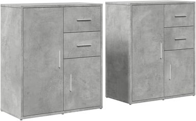 SET APARADORES ALIMUEBLESJYL ITALY CEMENTO MUEBLE MODERNO 2 JUEGOS 70X60 CM GRIS