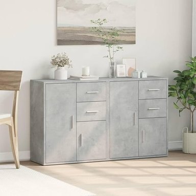 SET APARADORES ALIMUEBLESJYL ITALY CEMENTO MUEBLE MODERNO 2 JUEGOS 70X60 CM GRIS - 5