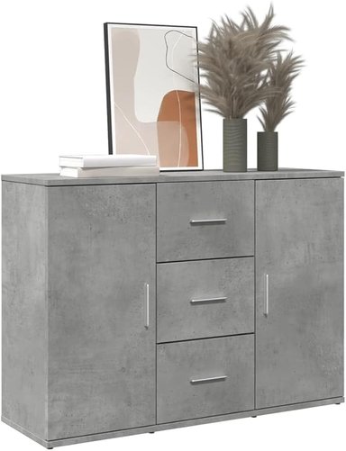 APARADOR ALIMUEBLESJYL ITALY GRIS CEMENTO MUEBLE MODERNO 75X91 CM - 3