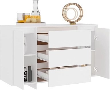 APARADOR ALIMUEBLESJYL DENIS 3 CAJONES 2 PUERTAS BLANCO 75X120 CM - 3