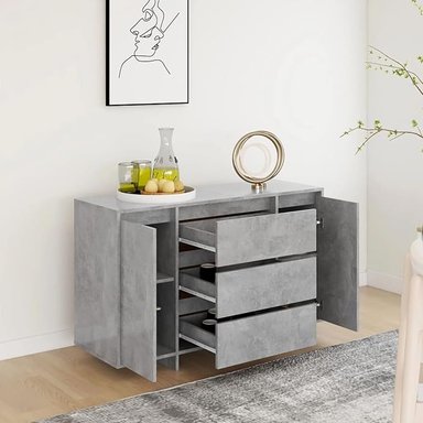 APARADOR ALIMUEBLESJYL DENIS 3 CAJONES 2 PUERTAS CEMENTO 75X120 CM - 2