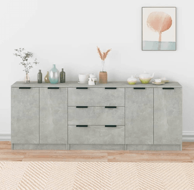 APARADOR FENIX MODERNO 4 PUERTAS 3 CAJONES PARA SALÓN COMEDOR 84X180