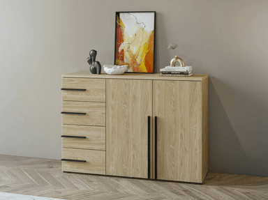 APARDOR MORONI 4 CAJONES 2 PUERTAS ROBLE