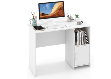ESCRITORIO ARANDA PARA COMPUTADORA 1 PUERTA Y 1 ESTANTE BLANCO 105CM - 4