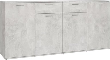 APARADOR GALIA 4 PUERTAS MODERNO GRIS CEMENTO 160X36X75CM - 4