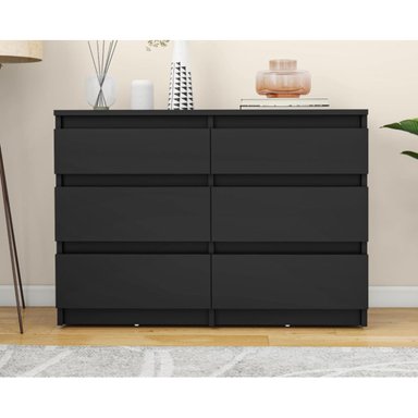 CÓMODA SAFER MODERNA COLOR NEGRO IDEAL PARA SALÓN, DORMITORIO 75X100 - 2