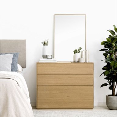 COMODA SOLUMA 3 CAJONES COLOR ROBLE AMERICANO 85X104CM