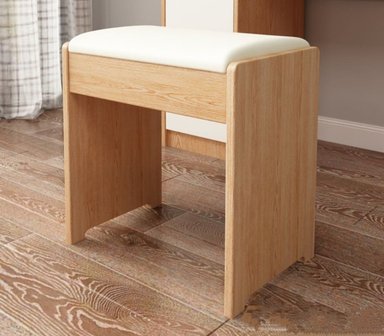 TOCADOR ALBI 3 CAJONES CON ESPEJO Y TABURETE 140X80 CM - 4