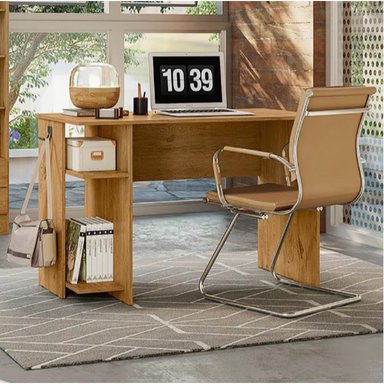 ESCRITORIO TERNI 2 ESTANTES ROBLE 114CM