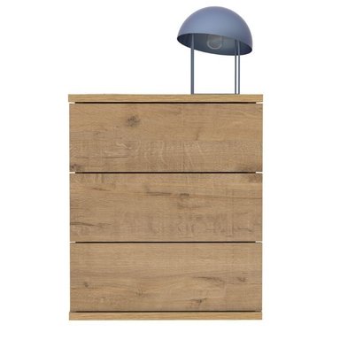 MESA DE NOCHE YIRA 3 CAJONES ROBLE 48CM