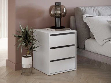 MESA DE NOCHE KIMBERLY 3 CAJONES BLANCO