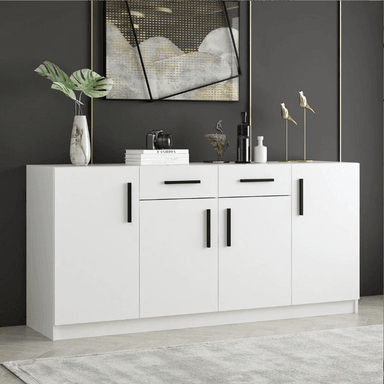 APARADOR CARELIA 2 CAJONES 4 PUERTA COLOR BLANCO 85X180CM - 2