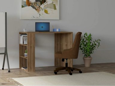 ESCRITORIO TORINO 3 ESTANTES CARAMELO 90X74CM