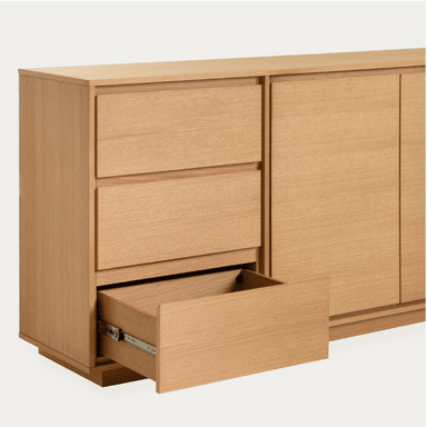 APARADOR ALASKA MODERNO CON 3 CAJONES 2 PUERTAS SALÓN-COMEDOR ROBLE - 5