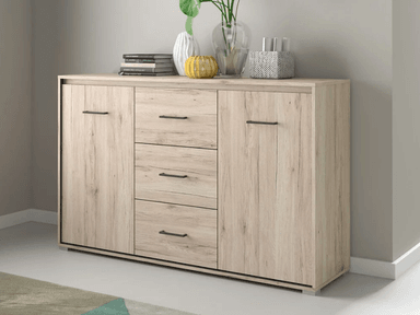 APARADOR BULENA 3 CAJONES 2 PUERTAS COLOR TOSCANA 142X88CM - 1