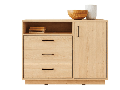 APARADOR AGORA 3 CAJONES 1 PUERTAS ROBLE 84X110 CM