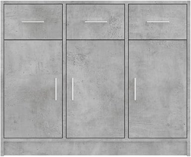 APARADOR LUCY 3 PUERTAS 3 CAJONES GRIS - 3