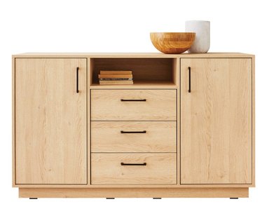 APARADOR AGORA 3 CAJONES 2 PUERTAS ROBLE 84X140 CM