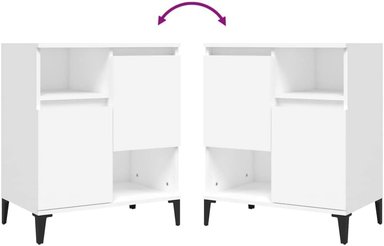 APARADOR GEMA 2 PIEZAS 4 PUERTAS BLANCO - 5