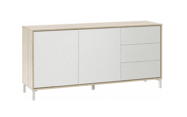 APARADOR VELEZ 2 PUERTAS 3 CAJONES COLOR ROBLE Y BLANCO 74X154 CM - 6