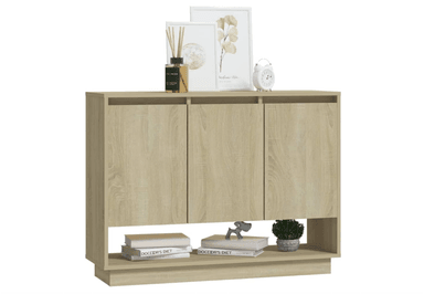 APARADOR WORDEN 3 PUERTAS UN ESTANTE BAJO COLOR ROBLE 97X31X75 CM - 2