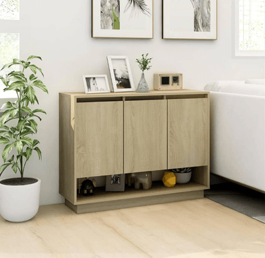APARADOR WORDEN 3 PUERTAS UN ESTANTE BAJO COLOR ROBLE 97X31X75 CM - 3