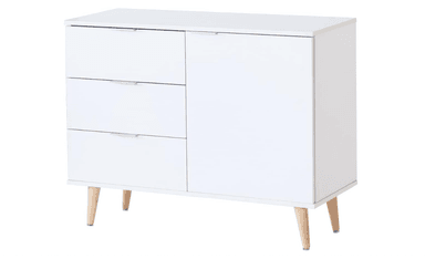 APARADOR BLANCO 1 PUERTA Y 3 CAJONES COMEDOR  76X95CM - 2