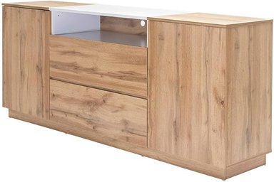 APARADOR VIANTO 2 CAJONES 2 PUERTAS ESTANTES DUNA  BLANCO 180 CM