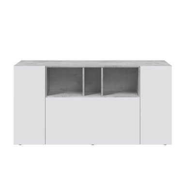 APARADOR CAMILE 3 PUERTAS ESTANTES BLANCO GRIS 150 CM - 2