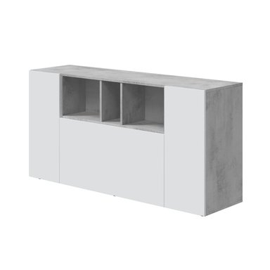 APARADOR CAMILE 3 PUERTAS ESTANTES BLANCO GRIS 150 CM - 3