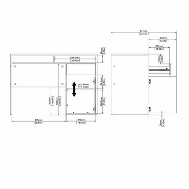 ESCRITORIO VESTO 1 PUERTA 1 CAJÓN Y 2 ESTANTES ABIERTOS NEGRO 110CM - 2