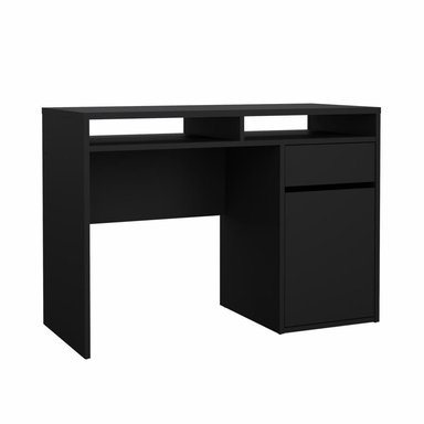 ESCRITORIO VESTO 1 PUERTA 1 CAJÓN Y 2 ESTANTES ABIERTOS NEGRO 110CM - 7