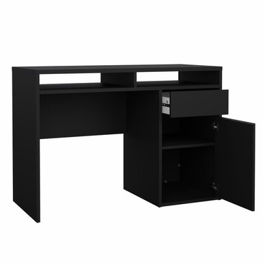 ESCRITORIO VESTO 1 PUERTA 1 CAJÓN Y 2 ESTANTES ABIERTOS NEGRO 110CM - 8
