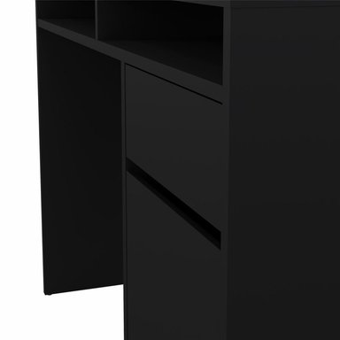 ESCRITORIO VESTO 1 PUERTA 1 CAJÓN Y 2 ESTANTES ABIERTOS NEGRO 110CM - 9