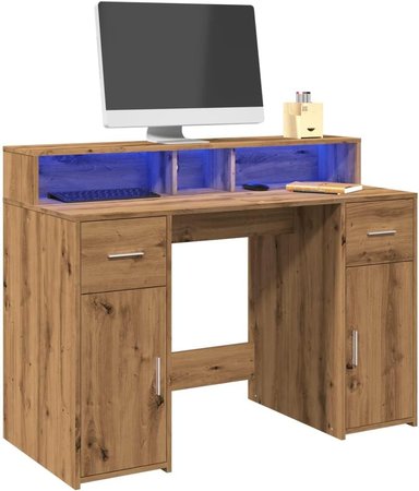 ESCRITORIO MODERNO GEVER 2 CAJONES 2 PUERTAS COLOR DUNA 120CM - 2