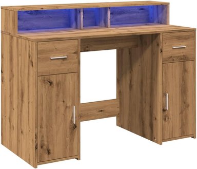 ESCRITORIO MODERNO GEVER 2 CAJONES 2 PUERTAS COLOR DUNA 120CM - 3