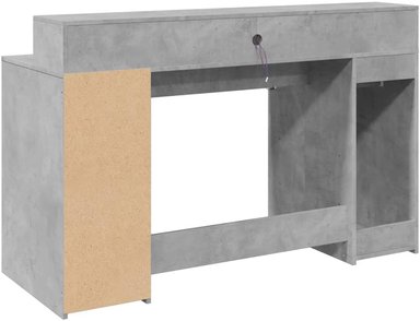 ESCRITORIO MODERNO GEVER 2 CAJONES 2 PUERTAS COLOR  CEMENTO 140CM - 6