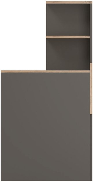 ESCRITORIO MORELI 1 PUERTA 4 ESTANTES GRAFITO Y ROBLE 144CM - 3