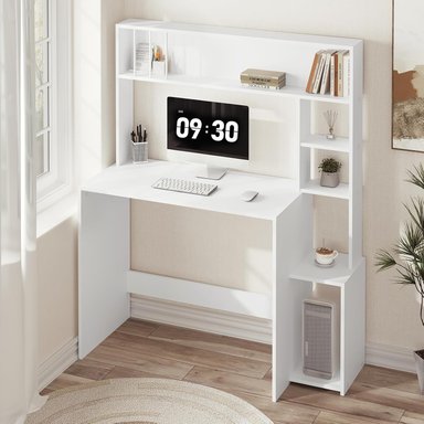 ESCRITORIO OLVIA 5 ESTANTES  BLANCO 138X113CM