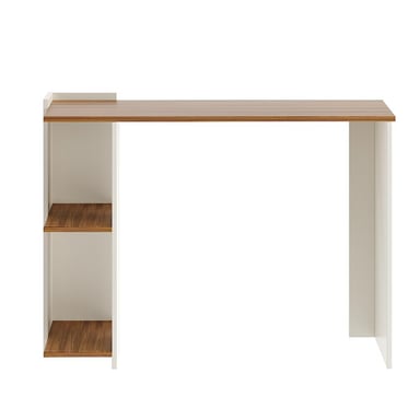 ESCRITORIO MODERNO 2 ESTANTES BLANCO ROBLE 104X78CM - 5