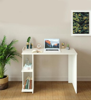 ESCRITORIO DE ESTUDIO MODERNO COLOR BLANCO 104X78CM