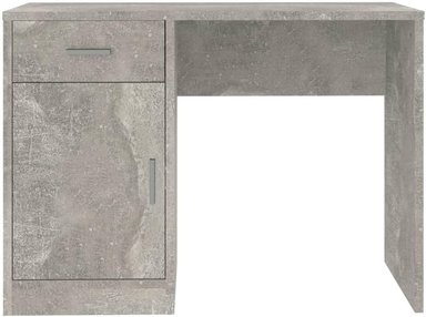 ESCRITORIO KORD CON CAJÓN 1 PUERTA LIBRERO COLOR GRIS CEMENTO 100CM - 4
