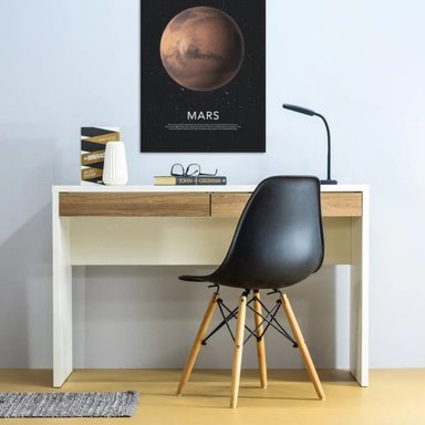 ESCRITORIO GERLOM CON 2 CAJONES COLOR BLANCO 120CM