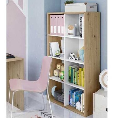 ESTANTERIA LAMUS 8 CUBOS ROBLE Y BLANCO 136X72CM