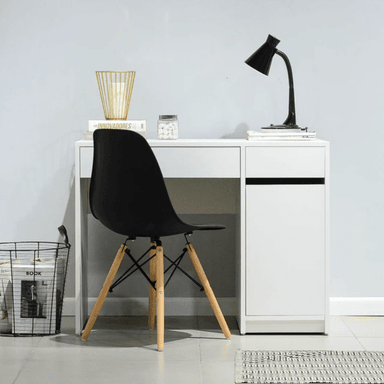 ESCRITORIO ACACIA 2 CAJONES 1 PUERTA COLOR BLANCO 100X76CM