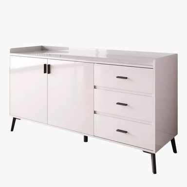 APARADOR YELSI 3 CAJONES 2 PUERTAS BLANCO 150CM - 5